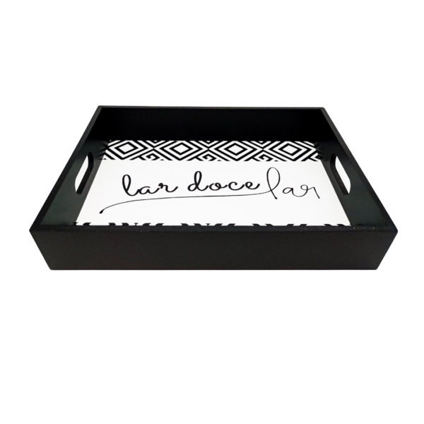 Bandeja MDF "Lar Doce Lar" 26x20cm